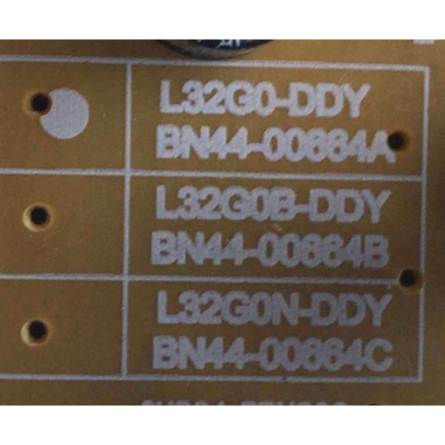FUENTE DE PODER PARA TV SAMSUNG ORIGINAL / NUMERO DE PARTE BN4400664A / L32G0-DDY / BN44-00664A / PANEL DF320AGH-R3 / DISPLAY ST3151A04-7 VER.2.4 / MODELO UN32EH40003FXZA DD09	 - Imagen 2